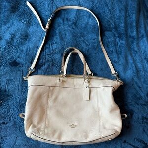 Coach Cream Leather Shoulder Bag